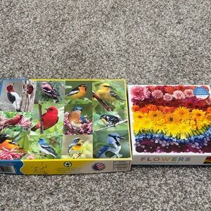 Colorful Bird and flower Puzzles